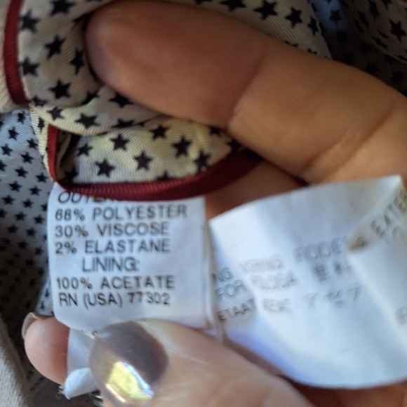 Zara Womens Tan Textured Collarless Blazer. Size S - Picture 5 of 7